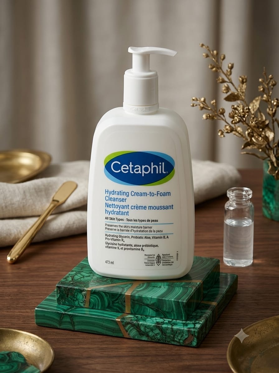 Cetaphil Hydrating Cream-to-Foam Cleanser (All Skin Types)